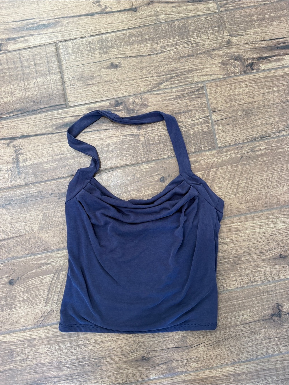 Urban Outfitters Navy Draped Halter Camisole